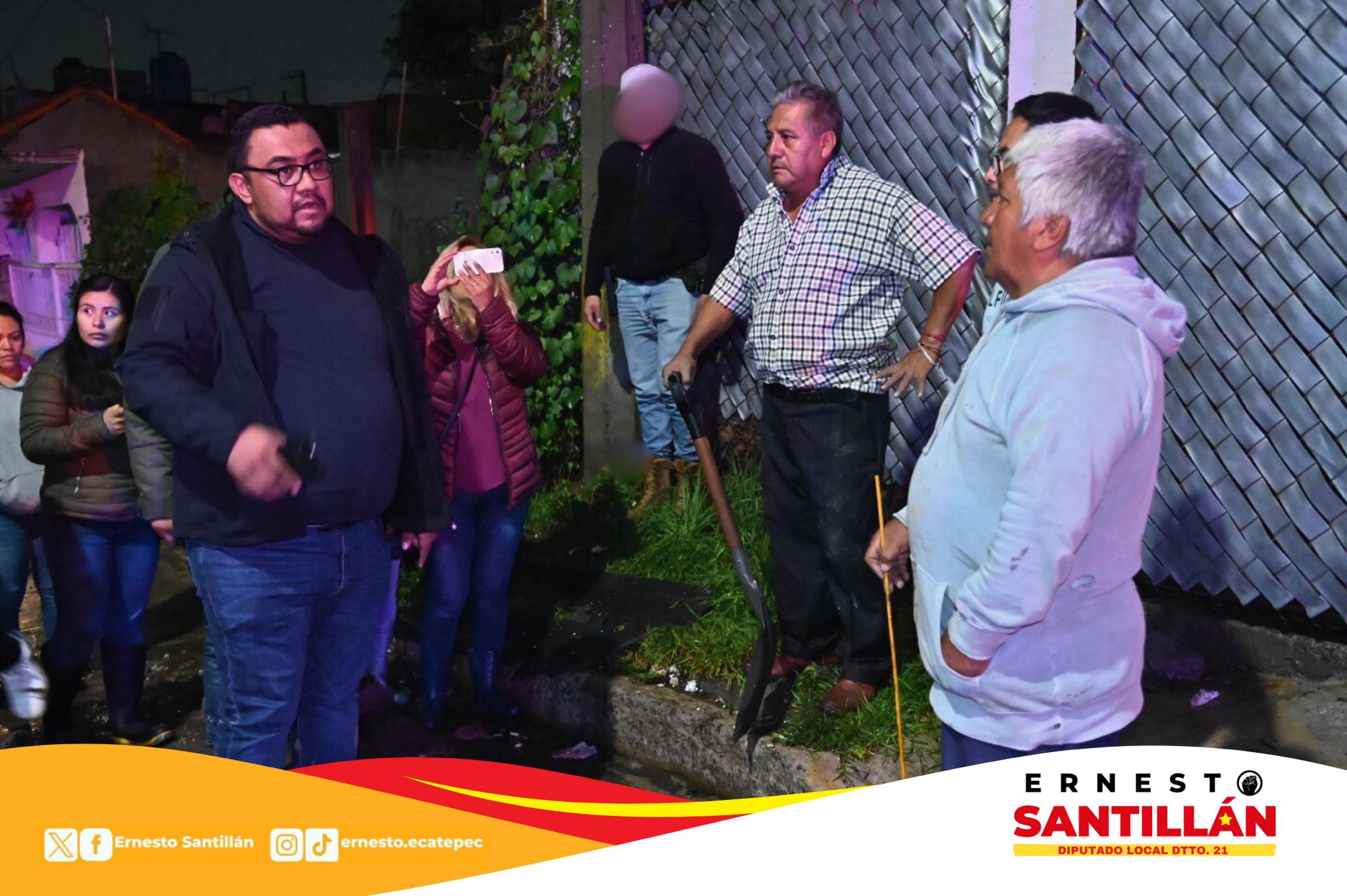 Ernesto Santillán: Trabajo Nocturno en Ecatepec para Atender Afectaciones por Desbordamientos
